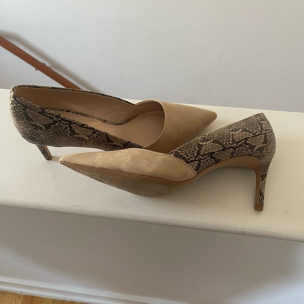 Snakeskin and Suede Heel